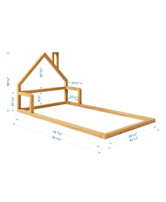 Casita House Twin Floor Bed Frame - Ages 18 months+