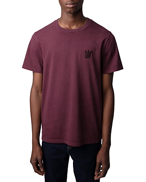 Shop Zadig & Voltaire Logo Patch Tee In Cherry Red