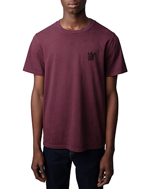 Zadig & Voltaire Tommy Skull T-shirt In Cherry Red