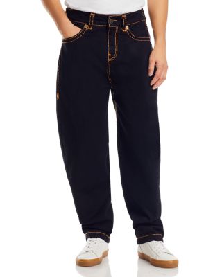 True Religion - Warped Joey Oversized Fit Jeans in Black Caviar