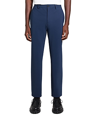 Shop Theory Zaine Precision Ponte Slim Straight Stretch Pants In Deep Atlantic