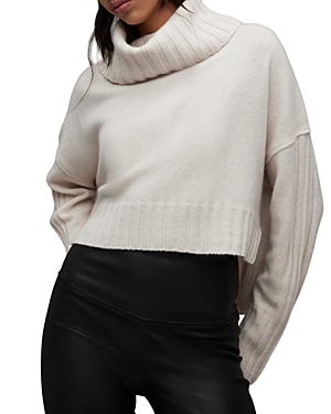 Shop Allsaints Akira Cashmere & Wool Sweater In Ivory White