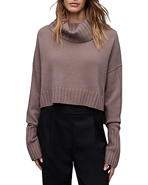 Shop Allsaints Akira Cashmere & Wool Sweater In Mink Pink