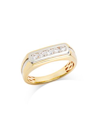 Bloomingdale's Fine Collection - Men's Diamond Ring in 14K White & Yellow Gold, 0.50 ct. t.w.