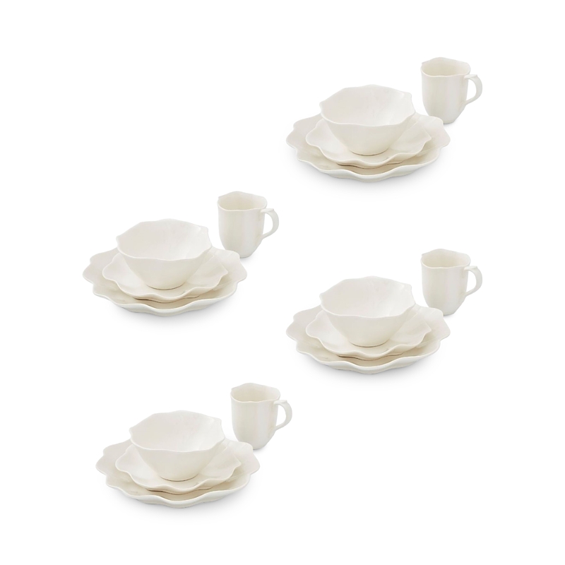 Portmeirion Sophie Conran 16 Piece Floret White Dinnerware Set In White