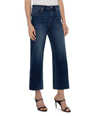 Stride High Rise Cropped Wide Leg Jeans in Bowers