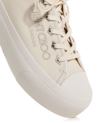 スニーカー JIMMY CHOO Women Sneakers PALMA M CYE JIMMY CHOO UOMO White Jimmy Choo Women's Palma Low Top Platform Sneakers