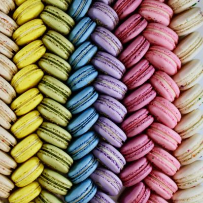 10 Pc. Rainbow French Macarons