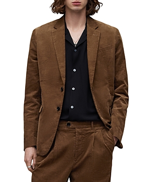 Allsaints Kiels Slim Fit Corduroy Blazer In Faded Brown