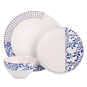 Porland Folksy 3 Piece Place Setting In Blue
