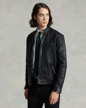 Polo Ralph Lauren Lambskin Leather Café Racer Jacket