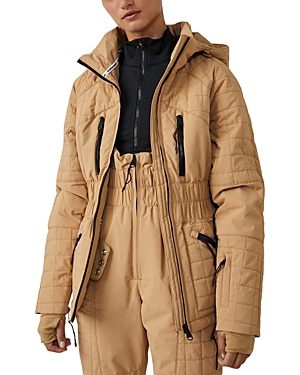 Free People All Prepped Ski Jacket In Almond Oil
