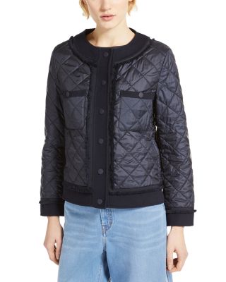 Weekend Max Mara FERRO ダブルウール ジャケット Water-repellent fabric and double-sided wool jacket, black