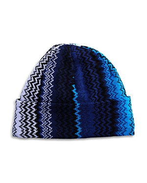 Missoni Gradient Knit Beanie Hat In Multicolor