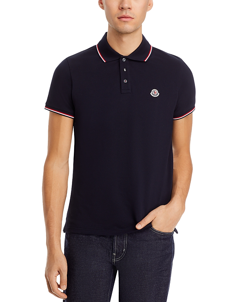 Moncler This Polo Shirt Features A Timeless Design That Transcends The Seasons In Black