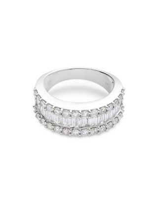 Diamond Baguette & Round Band in 14K White Gold, 2.15 tcw