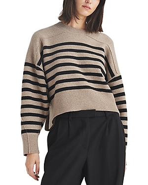 Shop Rag & Bone Bridget Wool Blend Crewneck Sweater In Oatmeal Multi