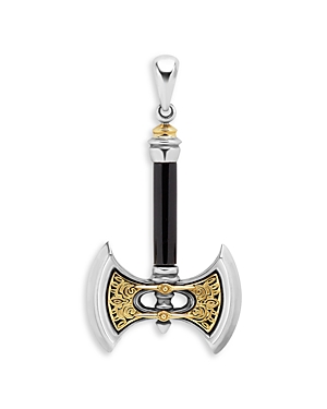 Lagos Men's 18k Yellow Gold & Sterling Silver Anthem Black Agate Battle Axe Pendant - 100% Exclusive In Multi