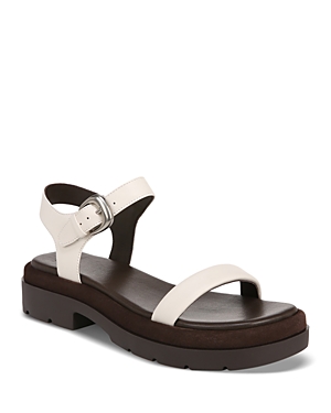 Shop Vince Women's Heloise Leather Ankle Strap Sandals In Milk