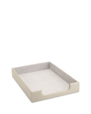 ROYCE New York - Leather Desktop Letter Tray Organizer