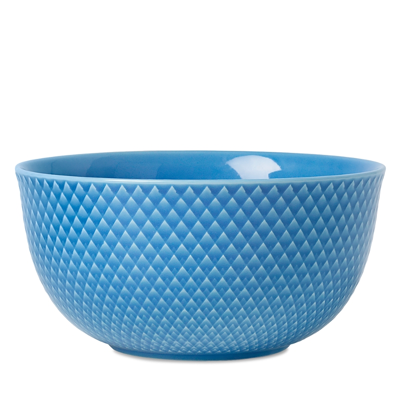 Rosendahl Lyngby Porcelain Rhombe Color Serving Bowl, Blue In Blue
