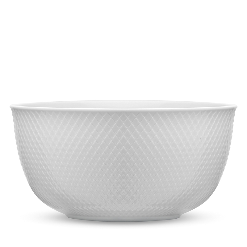 Rosendahl Lyngby Porcelain Rhombe Serving Bowl, White In White