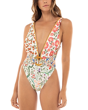 Agua Bendita Ina Seed One Piece Swimsuit In Neutral