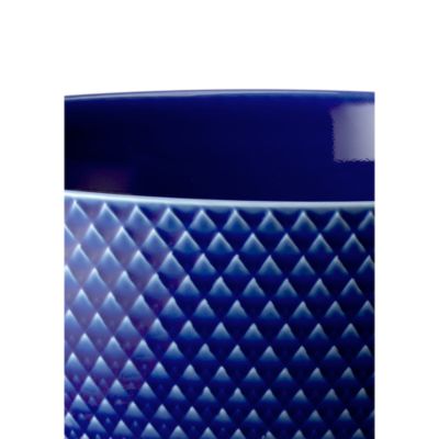 Lyngby Porcelain Rhombe Color Serving Bowl, Dark Blue