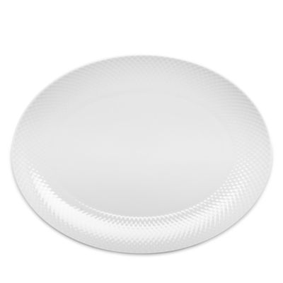 Lyngby Porcelain Rhombe Oval Serving Dish