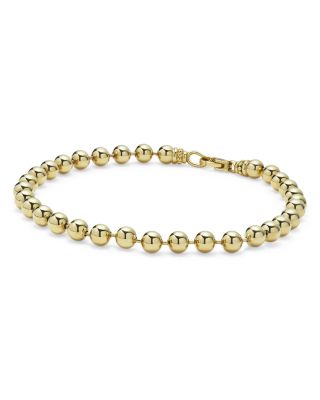 18K Yellow Gold Plain Ball Bracelet, 5mm - Exclusive