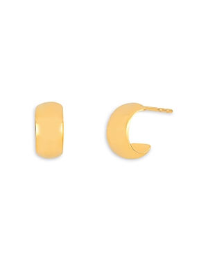 Shop Ef Collection 14k Yellow Gold Polished Bubble Huggie Hoop Earrings