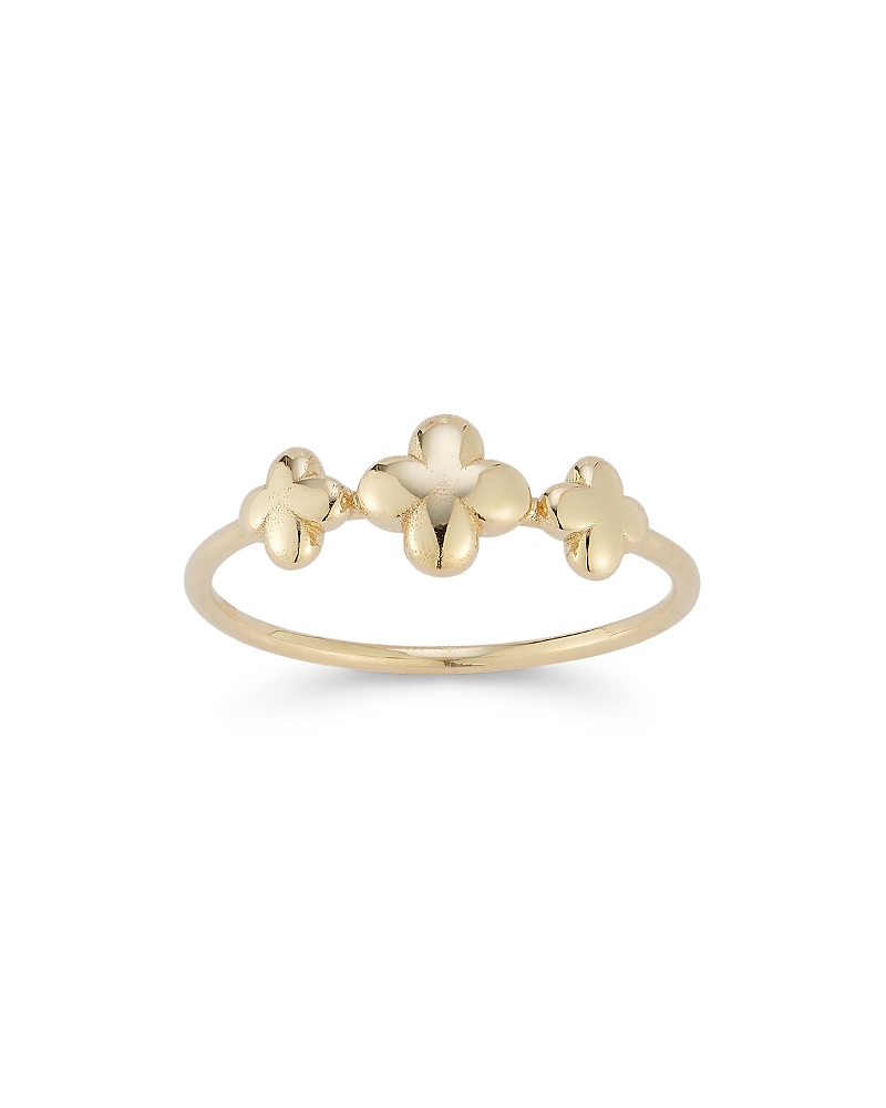 Moon & Meadow 14k Yellow Gold Polished Triple Clover Ring In Gold