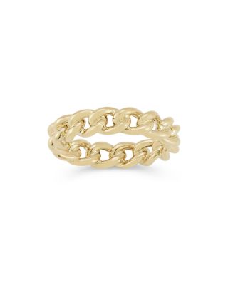 Curb Chain Ring in 14K Yellow Gold
