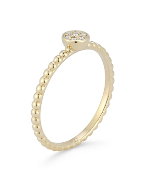14K Yellow Gold Diamond Mini Cluster Ring