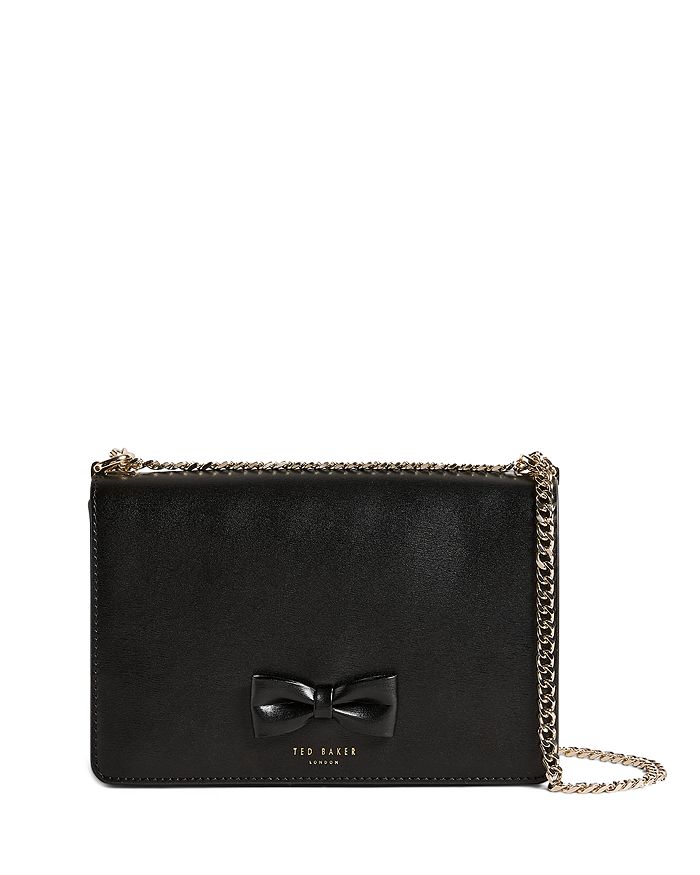 Ted Baker Bow Detail Leather Flap Crossbody | Bloomingdale's