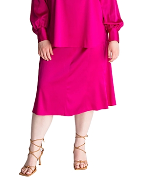 Shop Gabriella Rossetti Bellini Silk Skirt In Raspberry