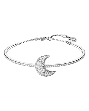 Swarovski Luna Crystal Bangle Bracelet In Silver
