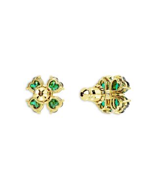 Idyllia Crystal Clover Stud Earrings