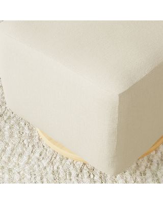 Kiwi Gliding Ottoman with Light Wood Base