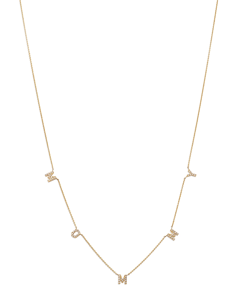 Bloomingdale's Diamond Mommy Necklace In 14k Yellow Gold, 0.15 Ct. T. W. In Gold