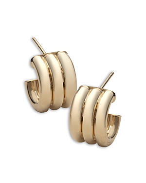 18K Yellow Gold Plated Allegra Hoop Earrings