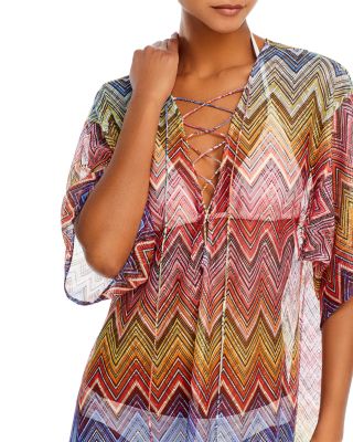 Multicolor Chevron Swim Cover-Up Tunic