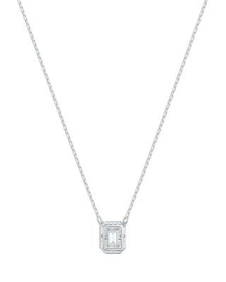 Una Mixed Cut Square Pendant Necklace, 15-17"