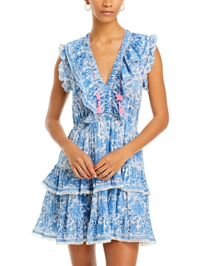 Shop Bell Rainey Mini Dress In Blue Floral