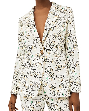 Marella Zuara Jacket In Green Flower In Green