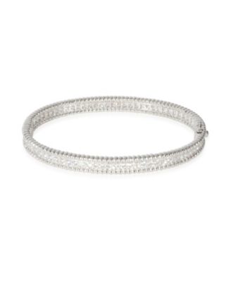 Pre Owned Van Cleef Arpels Perlee Diamond Bracelet in 18K White Gold Bloomingdale s