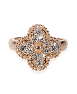 Vintage Alhambra Diamond Ring in 18K Rose Gold