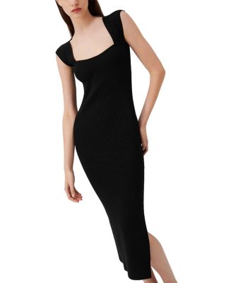 Marella Rich Rib Knit Bustier Midi Dress | Bloomingdale's Women