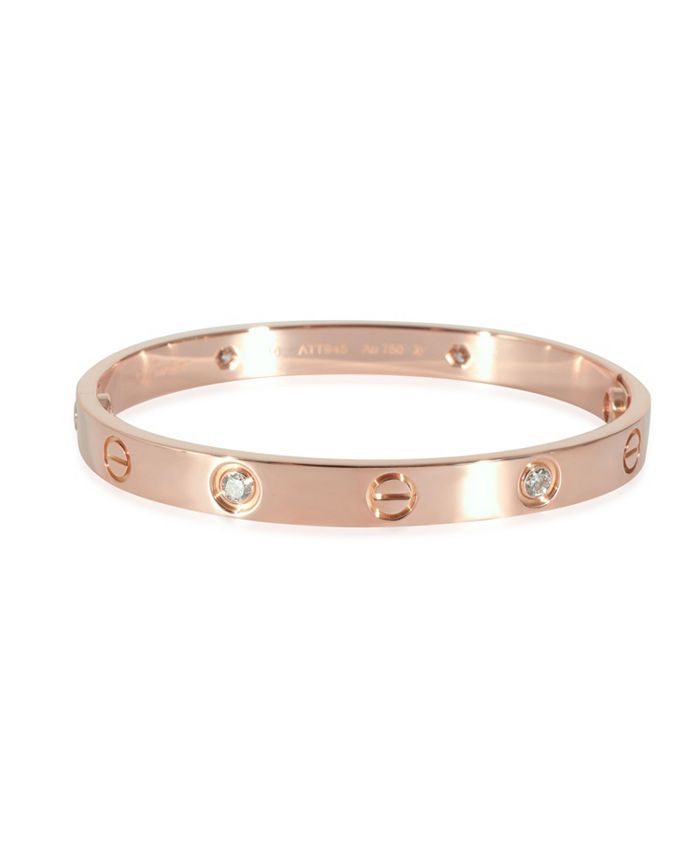 Pre-Owned Cartier LOVE Diamond Bracelet in 18K Rose Gold | Bloomingdale's