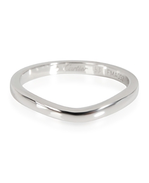 Pre-owned Cartier  Cartier Ballerine Curved Wedding Band In Platinum